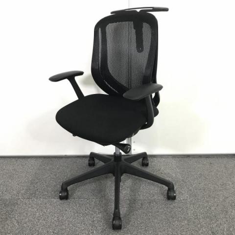 【中古】シルフィーメッシュ  オカムラ（okamura） 肘付ローバックチェア