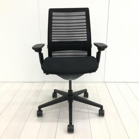 【中古】シンクチェア（新モデル） 465A300 Steelcase（スチールケース） 肘付ハイバックチェア