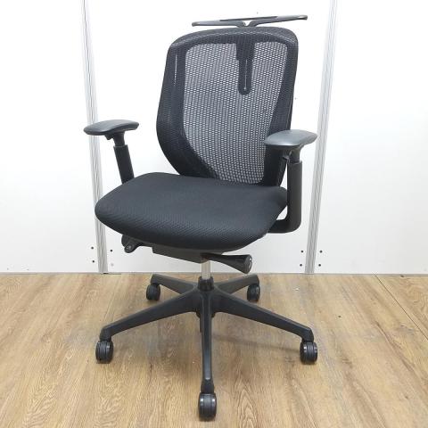 【中古】シルフィーメッシュ  オカムラ（okamura） 肘付ローバックチェア