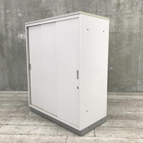 【中古】シンライン HTM-109RSN-WE イトーキ（ITOKI） ローキャビネット／引き違い