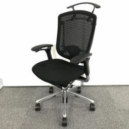 ※近日入荷予定※【世界で認められた革新的タスクチェア！人間工学に基づいた快適な座り心地を実現！】■オカムラ（okamura）製　コンテッサチェア　肘付ハイバック　■可動肘・ハンガー・ランバーサポート付　■背面メッシュ　■ブラック　中古家具　九州最大級　《オフィスバスターズ福岡博多店は、福岡を拠点として、日本全国へ中古オフィス用品・オフィス家具を提供しております》