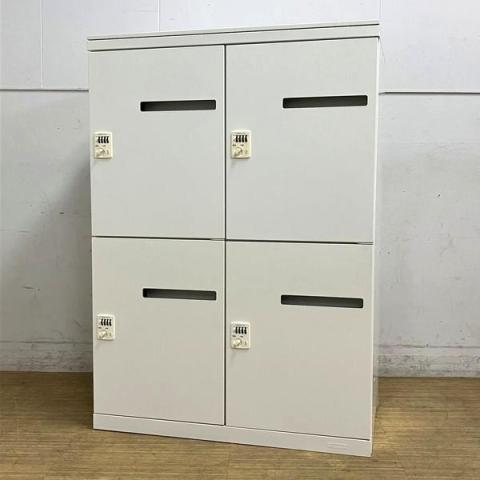 【中古】レクトラインロッカー 4B25YX ZA75 オカムラ（okamura） 4人用パーソナルロッカー