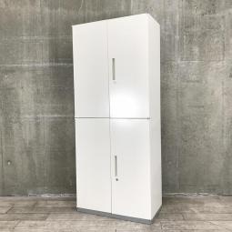 【在庫入替セール品！】【収納の定番！】人気のホワイトカラー上下両開き書庫セットの入荷です！取っ手が大きく使い勝手抜群のおすすめ商品！
■イナバ/TFシリーズ（ティーエフ）/ホワイト　上下観音開き