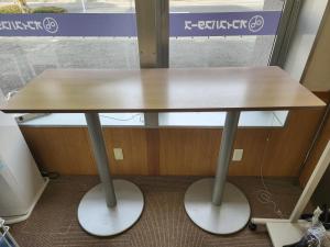 25③【西店】【1台限定】　ハイカウンター　受付台　木製デスク　バーカウンター【福岡オフィス家具】【福岡中古家具】【中古事務什器】