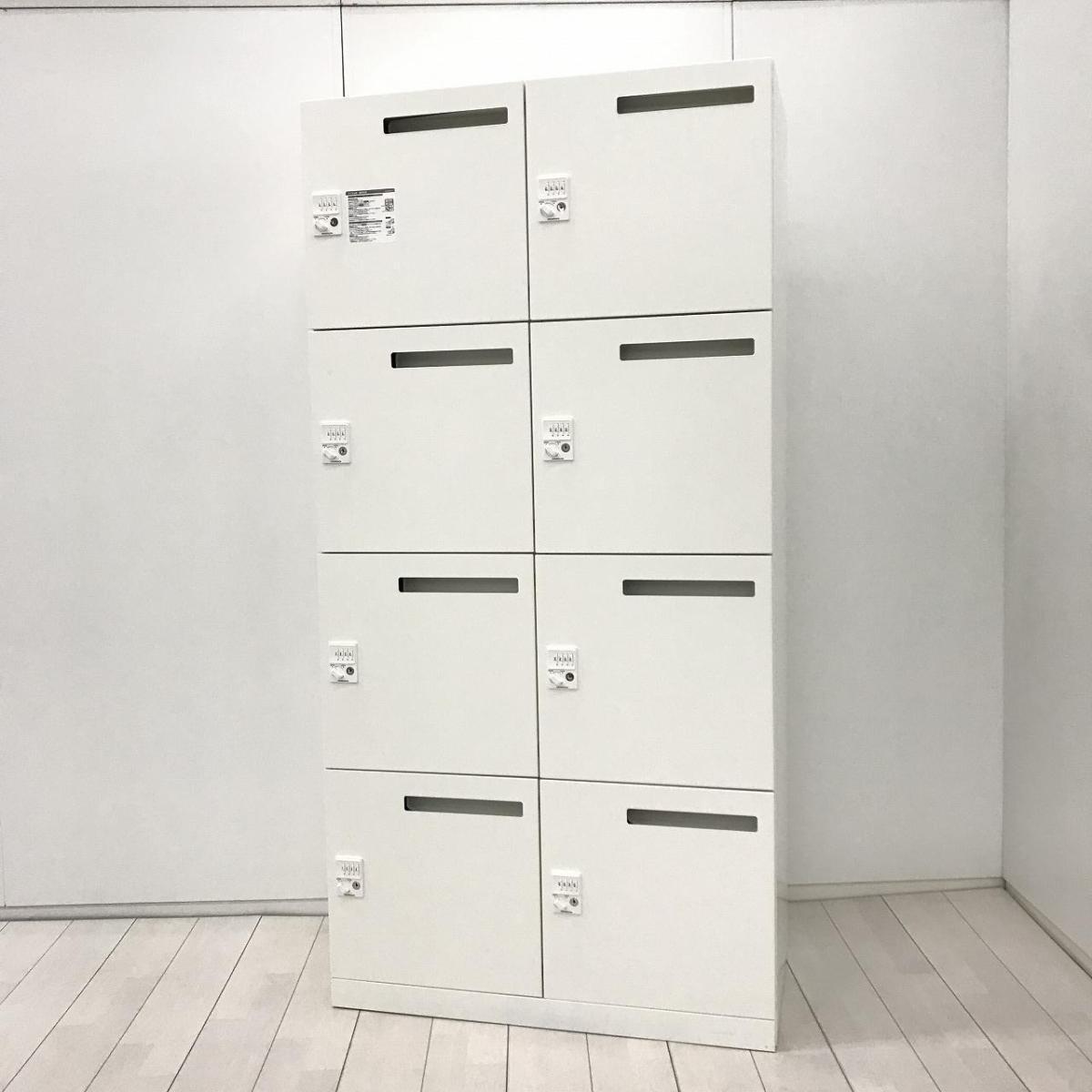 【鍵の持ち運びが不要なダイヤル錠タイプ！】■オカムラ（okamura）製　ピクスラインシリーズ　8人用メールロッカー　■W900×D450×H1810㎜　■ダイヤル錠　■ホワイト
                        ピクスライン
                                    中古
            