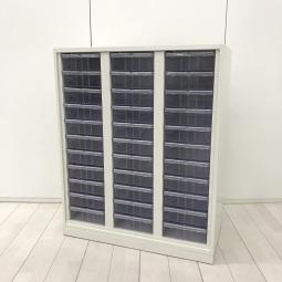 【希少なクリスタルキャビネット！細かい書類整理の仕分けに！】■ プラス（PLUS）製　 REGATEO-S（レガーティオ-エス）クリスタルトレイ　ローキャビネット　■W900×D450×H1100mm　■3列×深型11段　■ホワイト