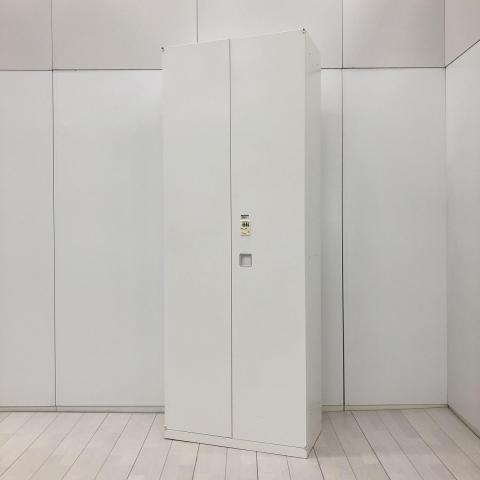 【在庫入替セール品！（本在庫限定価格）】【オフィス書類をスッキリ整理！一見で確認できる両開きタイプ！】■オカムラ(okamura)製　レクトライン(Rectline)シリーズ　■両開き　書庫　ハイキャビネット　■幅800㎜×奥行き400㎜　■ダイヤル錠　■ホワイト【HU】【関東倉庫在庫品】【弊社使用欄：A01030010】