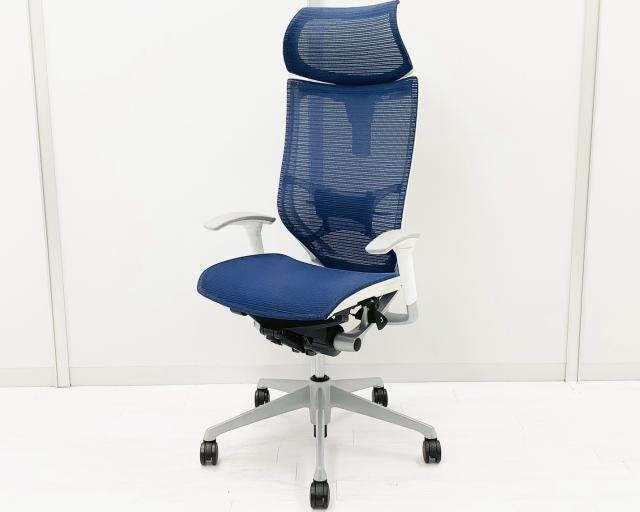【中古】バロンメッシュチェア CP35CW　FEH4 オカムラ（okamura） 肘付ハイバックチェア