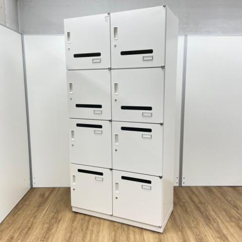 【中古】シンラインロッカー HCN-189HWSN-W9 イトーキ（ITOKI） 8人用パーソナルロッカー