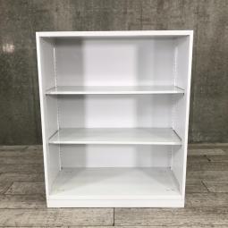 【見える化にフォーカスしたオープン書庫！】■ウチダ（UCHIDA）製　ハイパーストレージ（HS）シリーズ　オープン書庫　ローキャビネット　H1100㎜　■ベース付き　■ホワイト【2512】弊社使用欄【A01051624/A01051625】