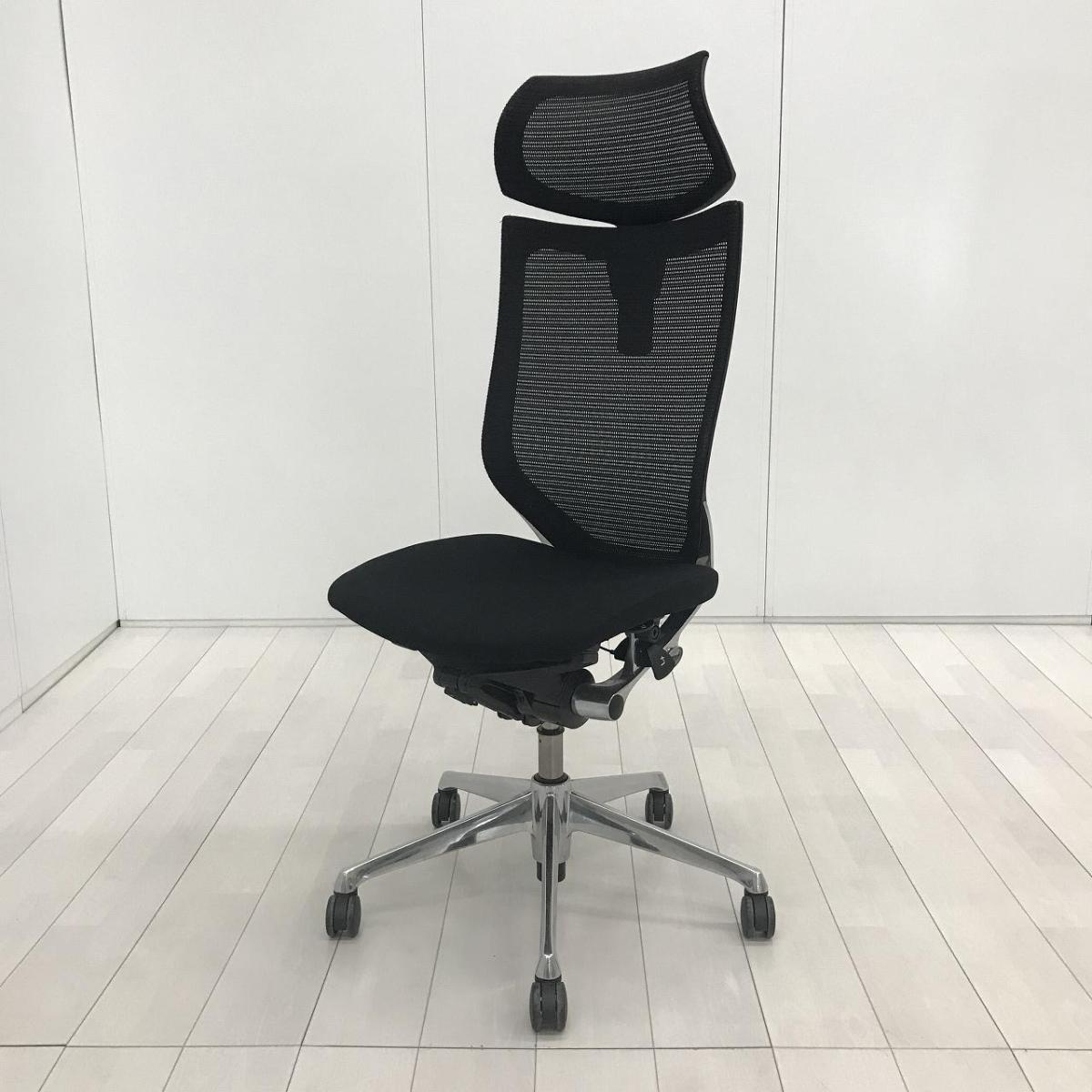 中古】バロンチェア CP81BR FDF1 オカムラ/okamura 肘無ハイバック 