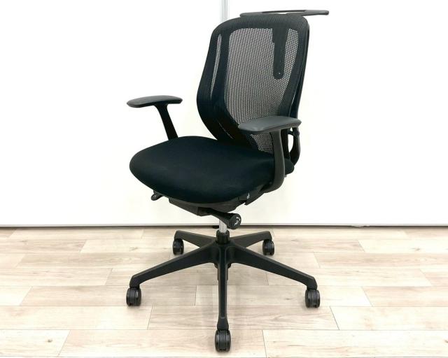 【中古】シルフィーメッシュ  オカムラ（okamura） 肘付ローバックチェア