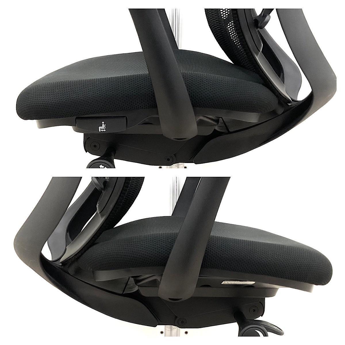 中古】シルフィーメッシュ オカムラ/okamura 肘付ローバックチェア