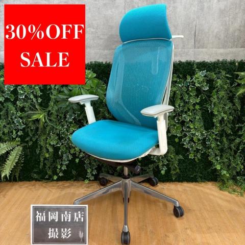 【中古】シルフィーメッシュ  オカムラ（okamura） 肘付ハイバックチェア