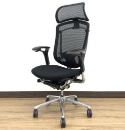 【3/4入荷ヘッドレストは新品！輝く！ポリッシュフレーム！　コンテッサ（Contessa）　The King of Chair　座面クッションタイプ　
■オカムラ/コンテッサ/ブラック