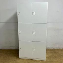 【在庫入替セール】6人用パーソナルロッカー　コクヨ　エディア　ホワイト　鍵付き　シリンダー錠【愛知・名古屋・豊田・静岡・浜松】