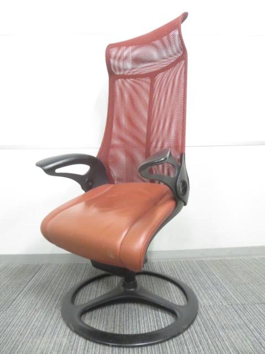 中古】レオパード CE93BR オカムラ/okamura 肘付ハイバックチェア