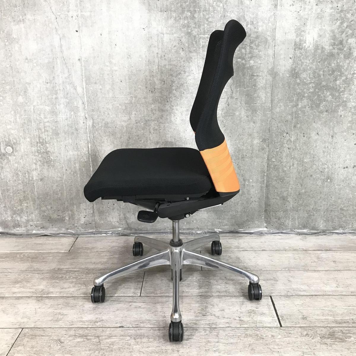 中古】フィーゴチェア オカムラ/okamura 肘無ミドルバックチェア