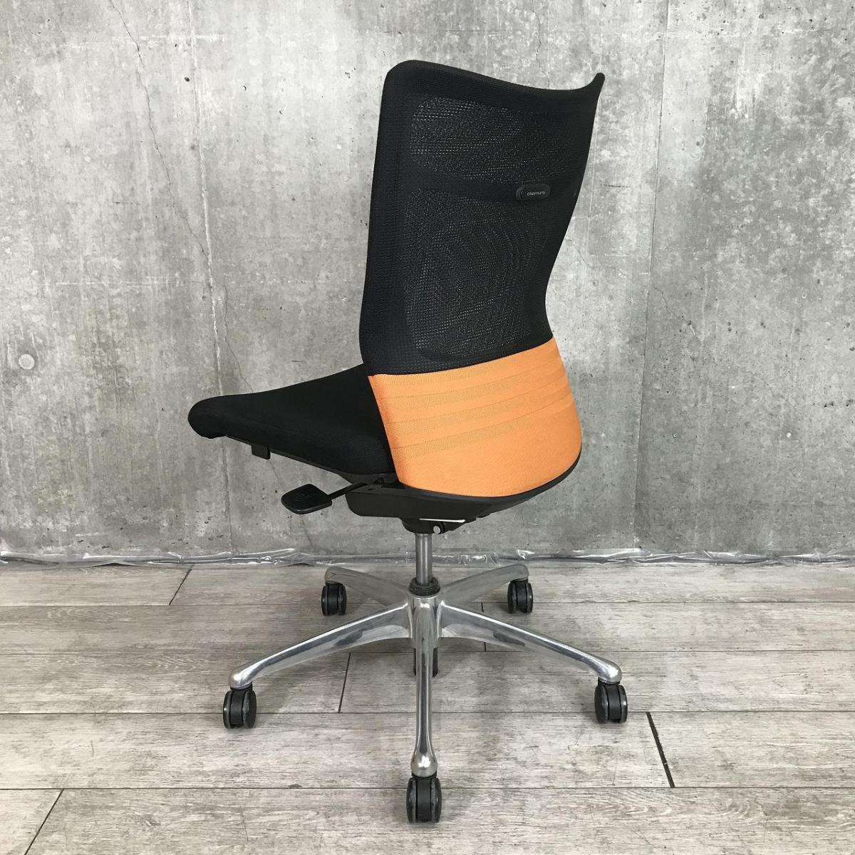 中古】フィーゴチェア オカムラ/okamura 肘無ミドルバックチェア