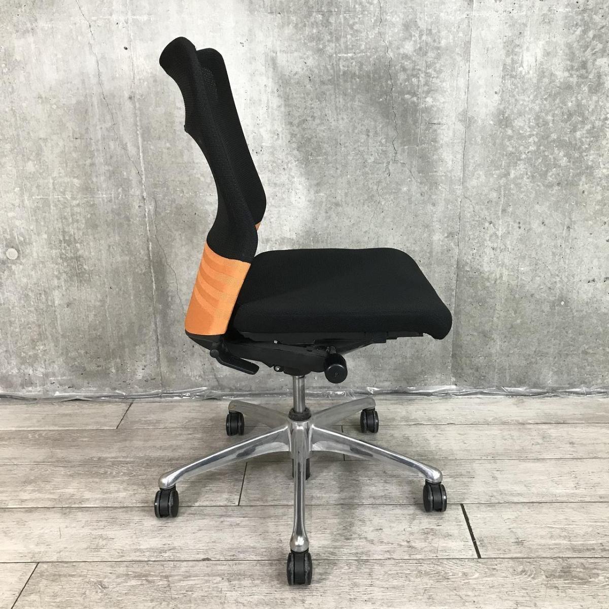 中古】フィーゴチェア オカムラ/okamura 肘無ミドルバックチェア