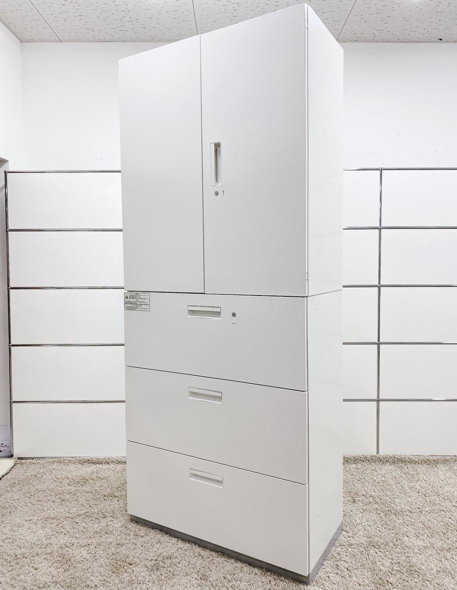 中古】L6 L6-105H-3 L6-105A プラス/PLUS ハイキャビネット／両開き＋3