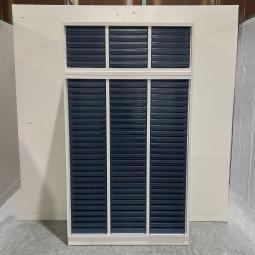 【希少品！！】【書類・備品整理の必需品！使い勝手の良いクリスタルトレイセット入荷！】■コクヨ(KOKUYO)製　エディア(EDIA)シリーズ　上下クリスタルトレイ書庫セット(連結済)　H1600㎜　■上段：3列×浅型6段/下段：3列×浅型26段　■ホワイト