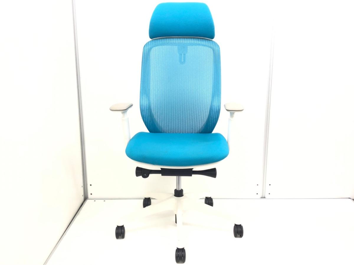 中古】シルフィーメッシュ オカムラ/okamura 肘付ハイバックチェア