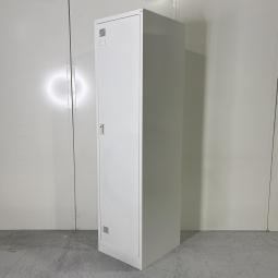 【安心の国内メーカー！掃除用具入れにもおすすめ！】■東洋事務器工業㈱製　FLKロッカーシリーズ　1人用更衣ロッカー　縦型ロッカー　■W455×D515×1790mm　■シリンダー錠　■ホワイト