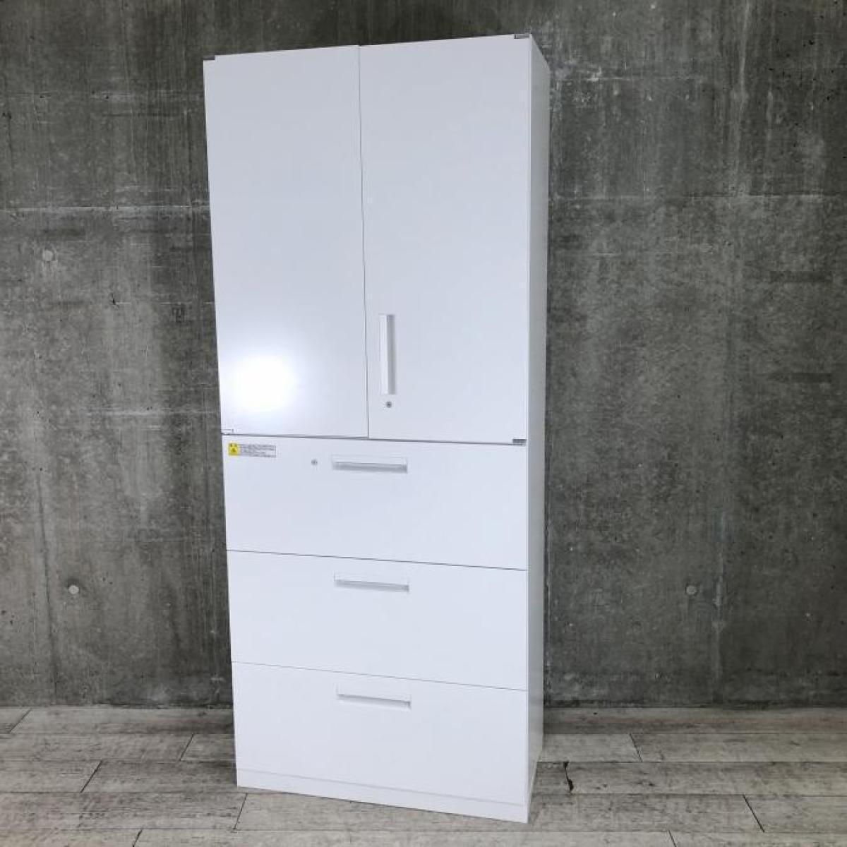 中古】HSシリーズ ウチダ/UCHIDA ハイキャビネット／両開き＋3段