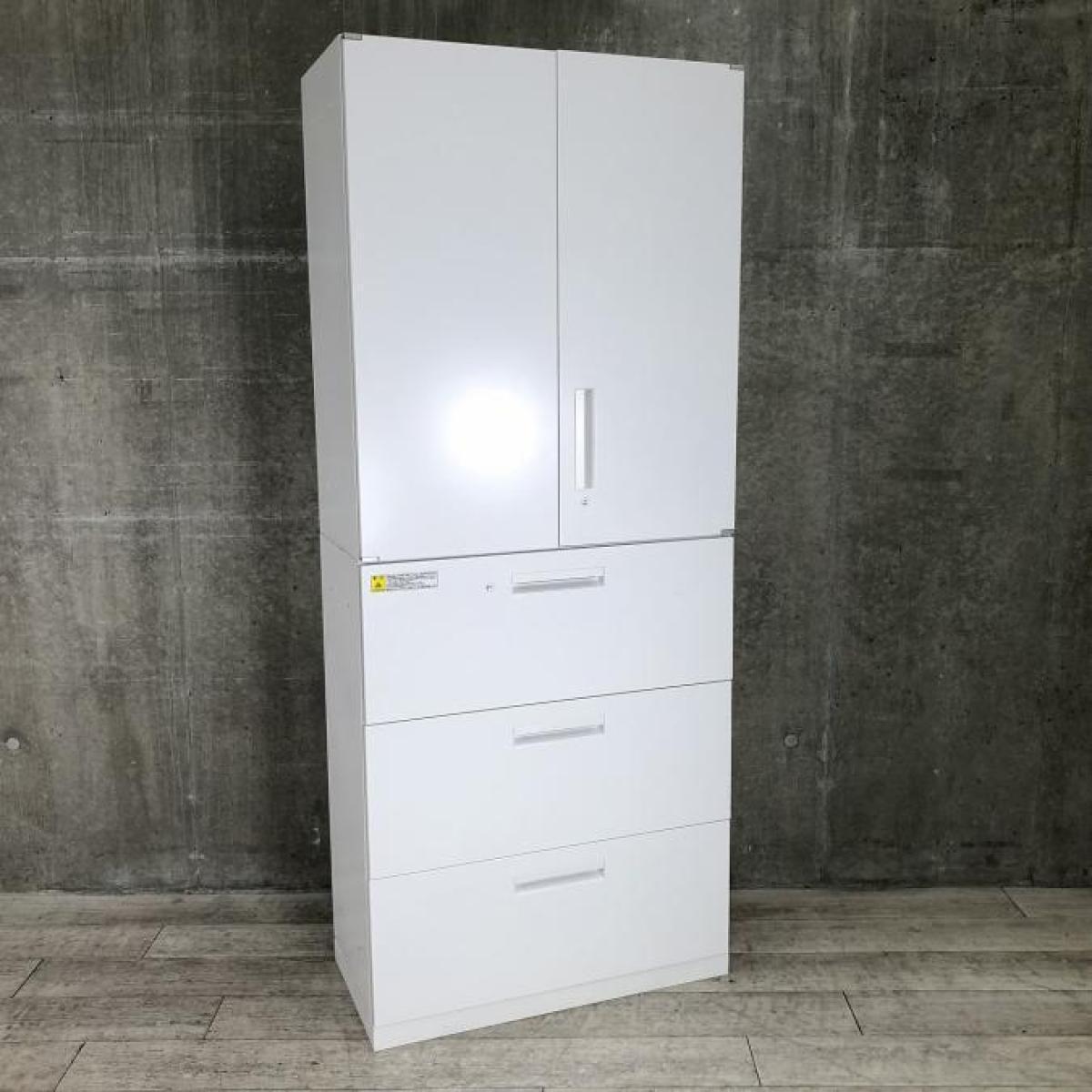 中古】HSシリーズ ウチダ/UCHIDA ハイキャビネット／両開き＋3段