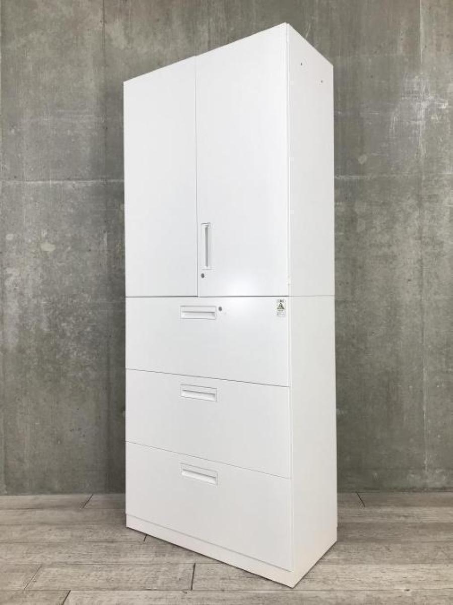 中古】エディア コクヨ/KOKUYO ハイキャビネット／両開き＋3段ラテラル