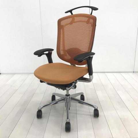【中古】コンテッサチェア CM32AB FBF8 オカムラ（okamura） 肘付ハイバックチェア