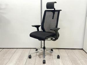 【あなたの座るを考える！ワイヤー構造が体を支える】/オススメ(おすすめ) /人気商品【弊社使用欄：A01056431】肘付ハイバック　■可動肘・ヘッドレスト付き　■ブラック■スチールケース/シンク