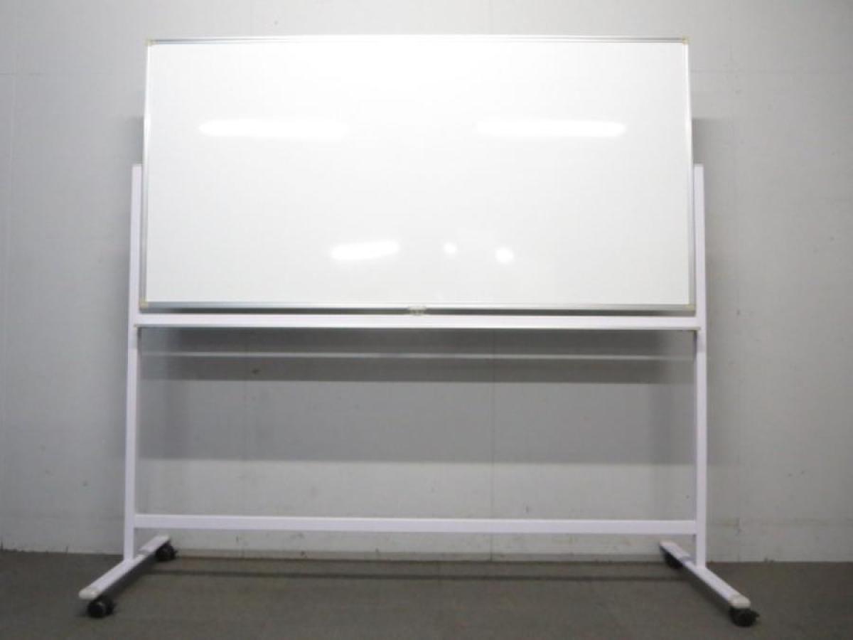 【大きなボードで会議・研修用にもオススメ！】■脚付ホワイトボード　板面：W1800×H900mm　両面タイプ　■ミーティングの必需品！キャスター付で移動もラクラク！
                        その他シリーズ
                                    中古
            