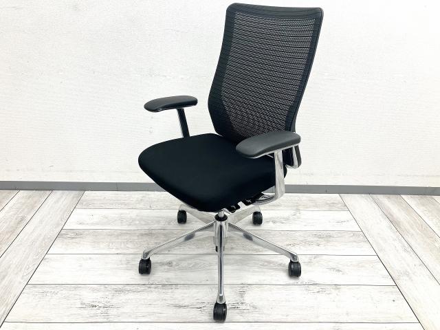 【中古】コーラルメッシュ CQ45BR　FSH1 オカムラ（okamura） 肘付ハイバックチェア