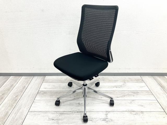 【中古】コーラルメッシュ CQ45BR　FSH1 オカムラ（okamura） 肘無ハイバックチェア