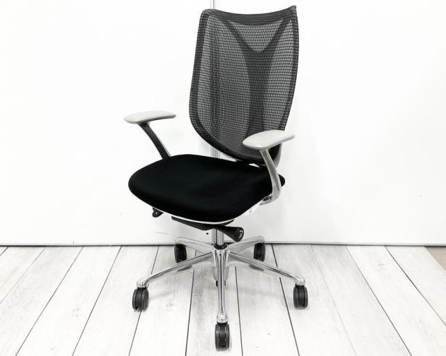 【中古】サブリナ  オカムラ（okamura） 肘付ハイバックチェア