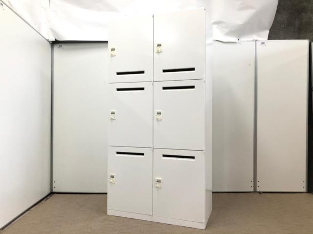 【中古】レクトラインロッカー 4BM32Y　ZA75 オカムラ（okamura） 6人用パーソナルロッカー