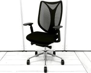 【カスタム品】ワークチェア アームレスト付（シルフィ用） アジャストアーム 可動肘 ブラックボディ スマートオペレーション オススメ(おすすめ) 大人気 ・Okamura/オカムラ ・Sabrina/サブリナスタンダート ※横浜本店撮影画像※