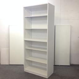 【在庫セール品・1台限定】【T3】■内田洋行製　HSシリーズ　オープン書庫セット　ハイキャビネット　H2150㎜　■ホワイト　■ベース付き　【見える化にフォーカスしたオープン書庫！清潔感のあるホワイトカラー！】