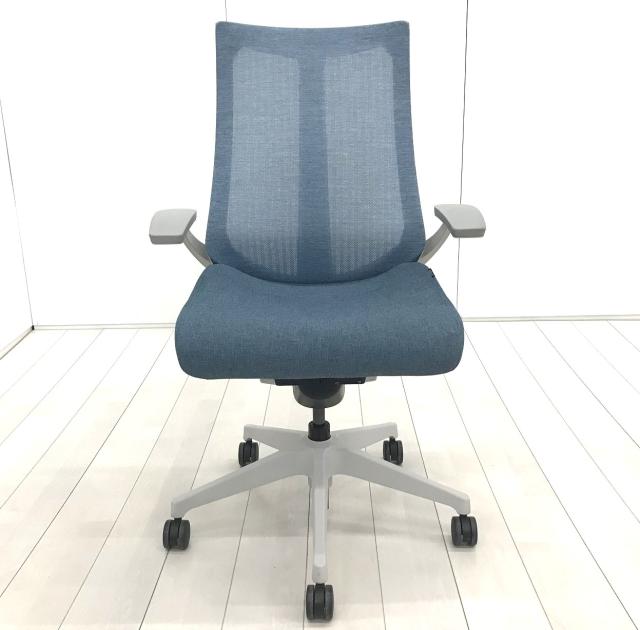 【中古】アクト メッシュ 樹脂 KG-475JE-GNB4 イトーキ（ITOKI） 肘無ハイバックチェア