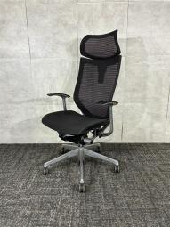 【ヘッドレスト付/EXチェア】オカムラ製　不動チェア　バロン　中古　九州最大級　《オフィスバスターズ福岡博多店は、福岡を拠点として、日本全国へ中古オフィス用品・オフィス家具を提供しております》