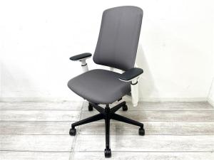 【定価約9万円】【シンプルかつスタイリッシュなデザイン！】■内田洋行　リーフレク　■グレー　■肘付(可動肘)　■ハイバック