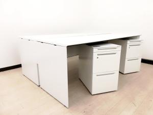 【オフィスのレイアウトと働き方をもっと自由に！　コクヨ製の大人気フリーアドレスデスク！】■コクヨ　■ホワイト　■W2400　■ワークヴィスタ　■フリーアドレスデスク＋ワゴンセット　■ABW　■自由席　※ワゴンは在庫状況によってシリーズが変動致します。