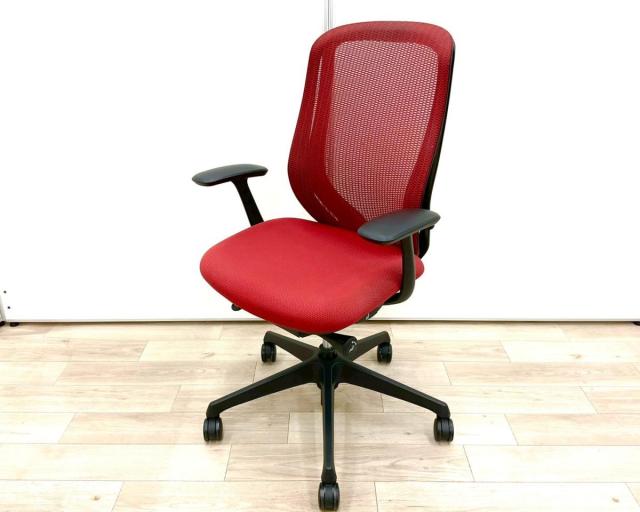 【中古】シルフィーメッシュ  オカムラ（okamura） 肘付ハイバックチェア