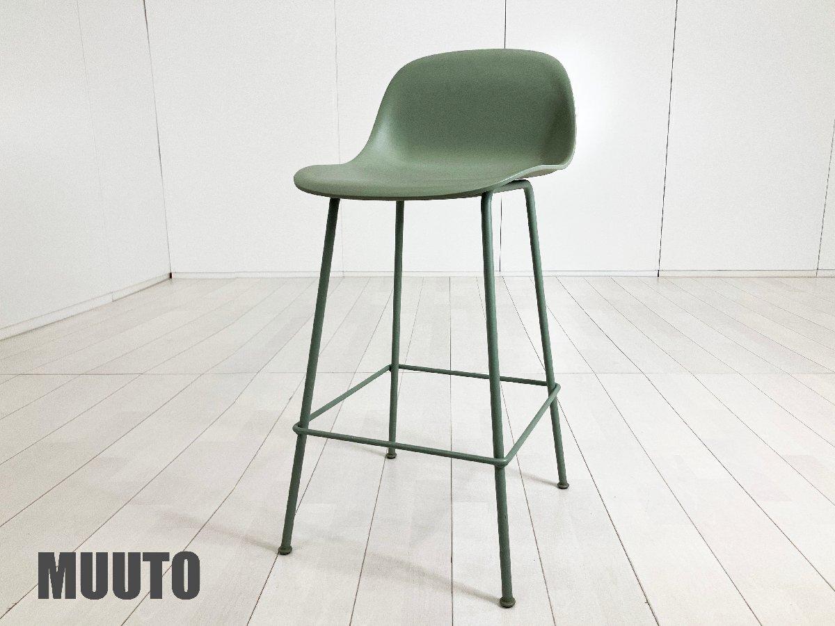 MUUTO/ムート　ファイバーカウンタースツール バックレスト チューブベース　ダスティーグリーン　北欧
                        その他シリーズ
                                    中古
            