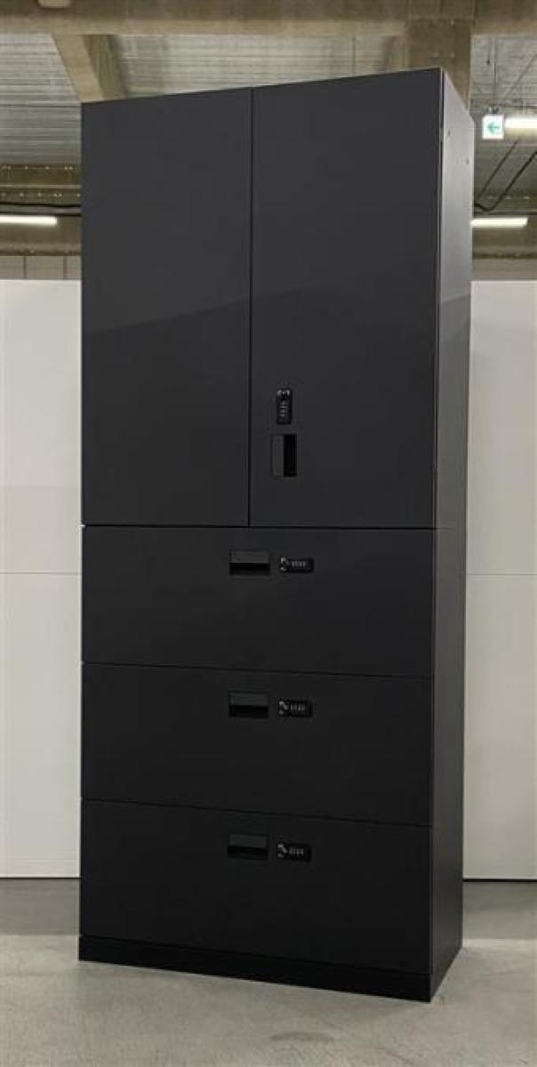 【西】～上は見やすく、下は引き出せる。最強コンビ収納～【イトーキ】【ESシリーズ】【両開き×3段ラテラル書庫】【ブラック】【ハイキャビネット】【チェア】【上下書庫】【椅子】【イス】【事務椅子】【デスク】【机】【書庫】【書棚】【棚】【ラック】【収納】【格安】【安い】
                        エスキャビネット
                                    中古
            