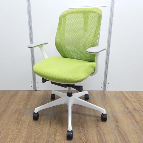 【中古】シルフィーメッシュ  オカムラ（okamura） 肘付ローバックチェア