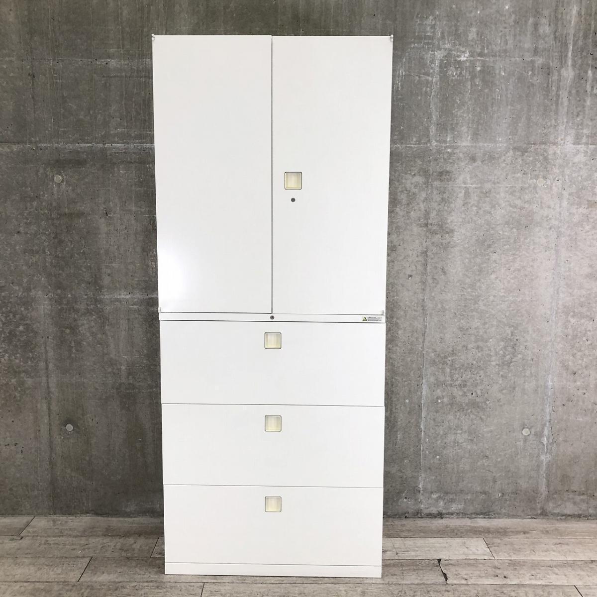 【人気の書庫セット！コレ1台でオフィス書類をスッキリ整理！】■オカムラ（okamura）製　レクトライン　両開き＋３段ラテラル　書庫セット　■ホワイト　■シリンダー錠 【高品質で安心のスチールキャビネット！】
                        レクトライン
                                    中古
            