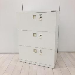 【モバイル収納　レクトラインシリーズ 】■オカムラ（Okamura）　Rectline（レクトライン）シリーズ■ダイヤル錠　セパレートロックタイプ　■ナチュラル天板付き　■ホワイト【HU】【弊社使用欄：A01021256】